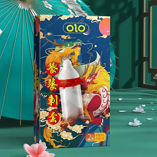 Презервативи стимулюючий з вусиками OLO Taotie (Таотє) з силіконовою змазкою 18 см 2 шт. - фото 2