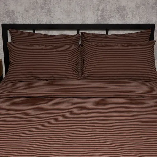 Комплект постельного белья Moon&Star Бязь Gold Люкс Espresso Lines King Size 220x240 наволочки 4х50х70 - фото 3