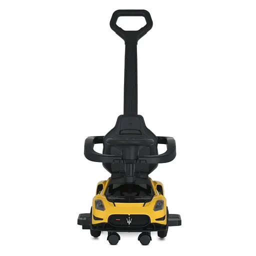 Детская каталка-толокар 2 в 1 M 5106-6 желтый, с родителькой ручкой - фото 4