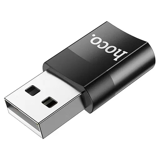 Перехідник Hoco UA17 USB Male to Type-C Female USB2.0 Чорний - фото 3