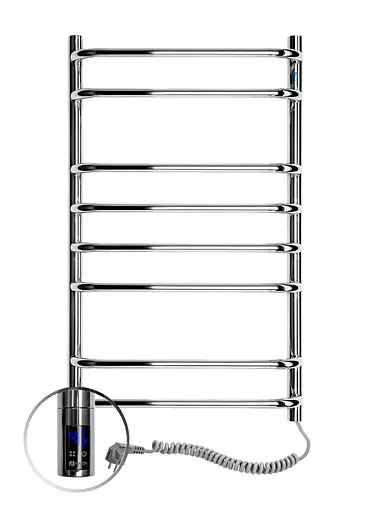 Электрический полотенцесушитель Navin Симфония 480x800 Sensor правый с таймером 10-009033-4880, Хром, Правое, Электронный - фото 1