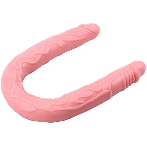 Двосторонній фалоімітатор Hi Basic Flexible Double Dong 50.5 см рожевий