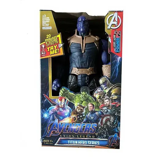 Герой Танос, звук, англійські фрази, підсвічування, рухомі частини тіла, висота 28.5 см