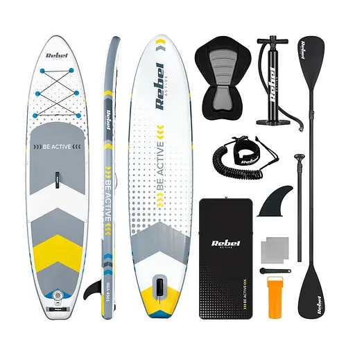 SUP дошка Rebel Active RBA-4501-WH 350 см з аксесуарами сапборд 170 кг 350 x 81 х 15 см White