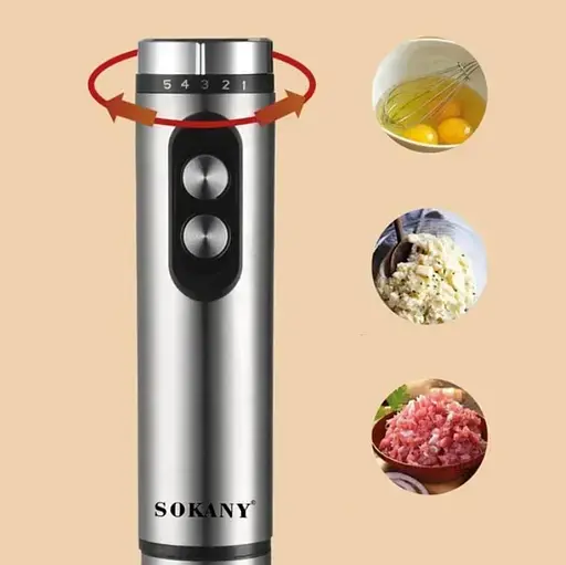 Занурювальний блендер Sokany SK-02011 нержавіюча сталь 800 Вт - фото 4