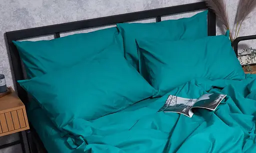 Набір наволочок Moon&Star Бязь Gold Люкс Green Deep 70х70 см 2 шт - фото 2