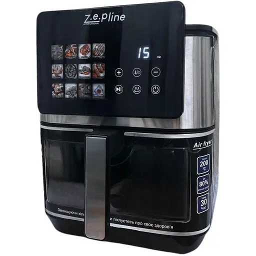 Аерофритюрниця безмасляна Zepline ZP-00341 на 13л із сенсорним керуванням 2 тени 4200 Вт - фото 1