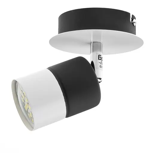Світильник Brille HTL-183/1 GU10 BK + WH настінний накладний спот