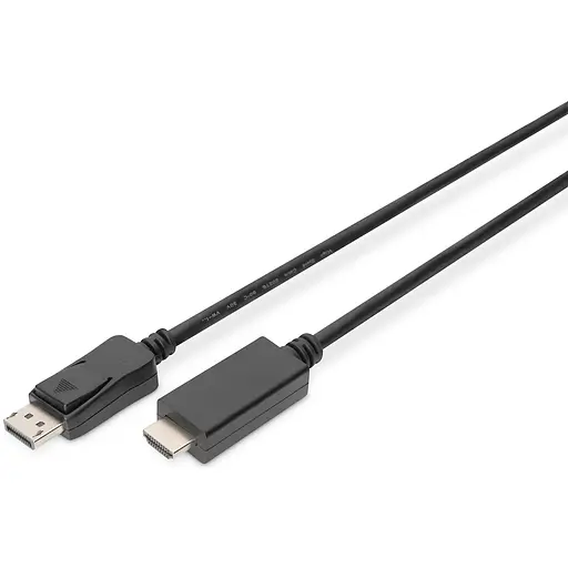 Digitus Кабель DisplayPort > HDMI (M/M), 2м, чорний