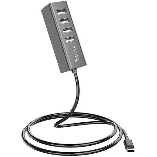 Хаб адаптер Hoco Type-C - на 4 Usb 2.0 - HB1 Line machine 6931474717917 - фото 1