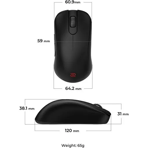 Мышь Zowie S2-DW Black (9H.N4NBE.A2E) [143169] - фото 8