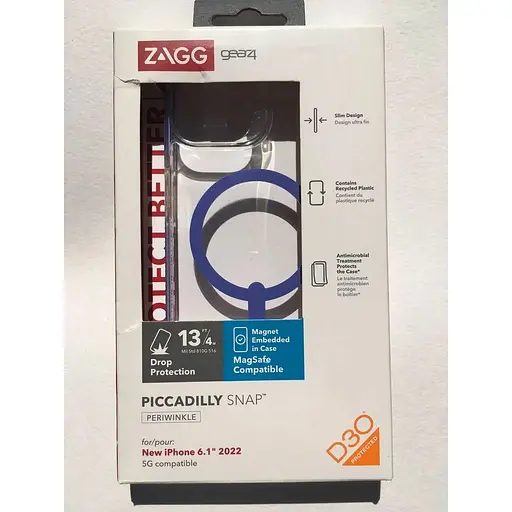 Протиударний чохол Gear4 Piccadilly MagSafe Periwinkle для iPhone 14 / iPhone 13 (6.1") Прозорий - фото 2