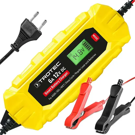 Зарядний пристрій Trotec PBCS 6A 12V 4-150Ah для автомобільного акумулятора (DAS302835)