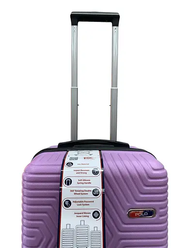 Валіза Маленька (S) Полікарбонат На 4-х подвійних колесах 50л POLO ПК015-S Ліловий - фото 2