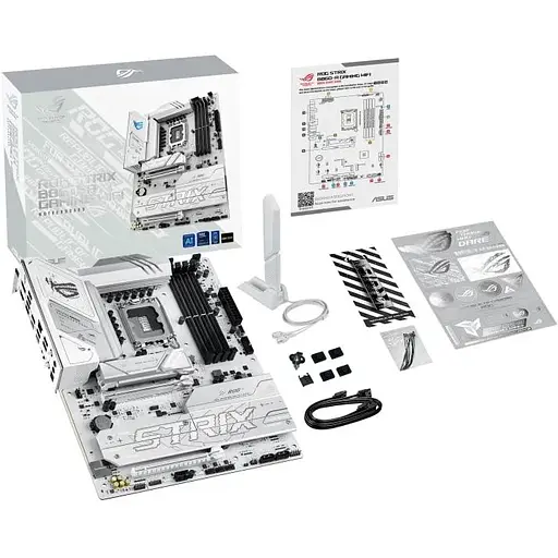 Материнська плата Asus Rog Strix B860-A Gaming WIFI s1851 B860 4xDDR5 M.2 DP HDMI USB Type-C Wi-Fi BT ATX білий - фото 2