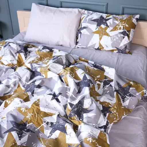 Простирадло MirSon Бязь 17-0708 Smoky Starlight 200x220 см світло-сіре (2200010617948) - фото 2