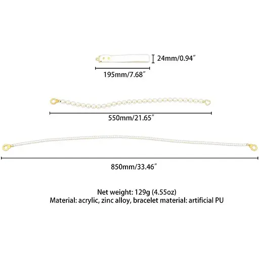 Жемчужный ошейник с поводком и наручниками Lockink Pearl Bondage & RestRaint Set - фото 8