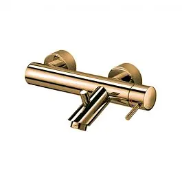 Змішувач для ванни Paffoni Light із регульованим душовим гарнітуром honey gold LIG023HG, Золотий - фото 2