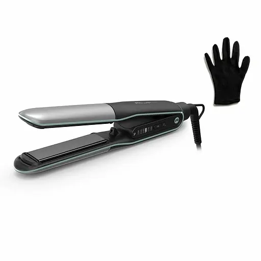 Випрямляч Rowenta Thermostyle, температурних режимів 5, 150-230С, дисплей, іонізація, кераміка, титан, чорно-сірий