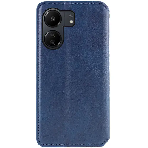 Чехол-книжка Getman кожаный Cubic PU для Xiaomi Redmi 13Coco C65 Синий - фото 2