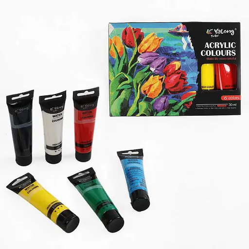 Акриловые краски C 72700 6 цветов, в коробке (6900067727008) - фото 1