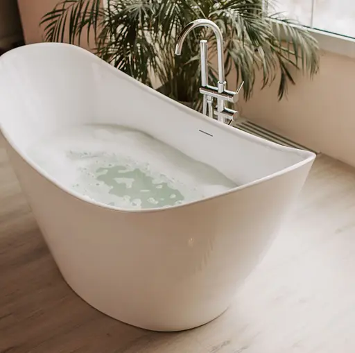 Ванна акриловая отдельностоящая Rea Ferrano 180x80 whte REA-W0098 Белый - фото 2