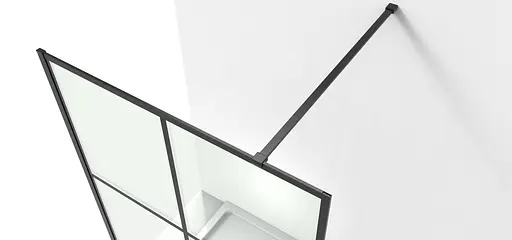 Душевая стенка Volle Malla Negra Walk-In 100x200 18-08-100black set, прозрачный - фото 3