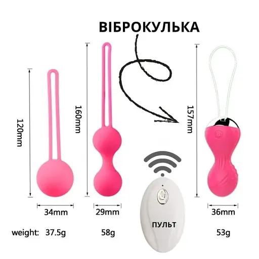 Набір вагінальних кульок I'MCUM Kegel Secret System Рожеві 3 шт (IM-KGE203) - фото 7
