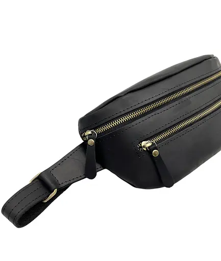 Кожаная мужская сумка-бананка Newery sum0026731 - фото 5