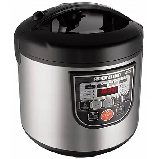 Мультиварка Redmond RMC-M22 Black, 860W, чаша 5л, дисплей, програм 10, керамічне покриття, кнопкове керування