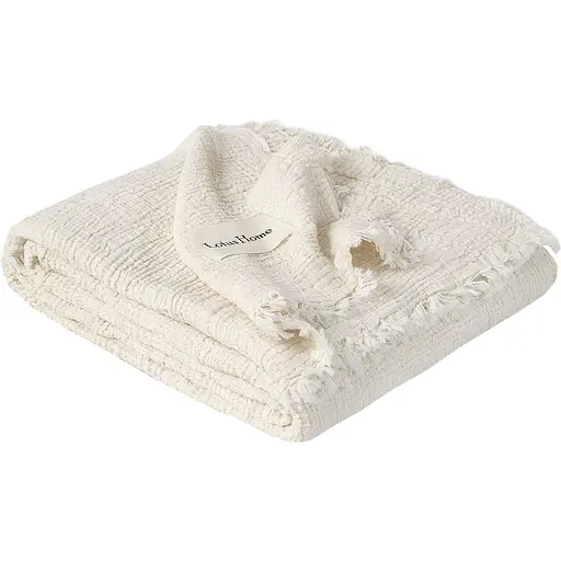 Покрывало Lotus Home Larna muslin cream 160х200 см (svt-2000022344289) - фото 2