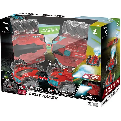 Машинка іграшкова Revolt на радіокеруванні 2в1 Split Racer з ефектами червона (TG1012 RED) - фото 4