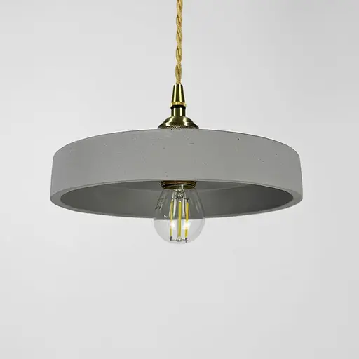 Підвіс у латунному корпусі із бетонним плафоном 20х3 см | Арт. MJ 183/1 GR | Line F - фото 6