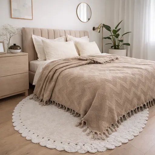 Плед-покривало Cotton TURComFor бавовна бежевий євро 200х230 см TC303375969 - фото 1