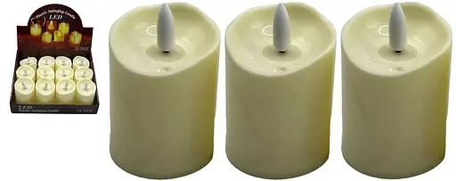 Свічка декоративна світлодіодна, LED, 7 см, пластик