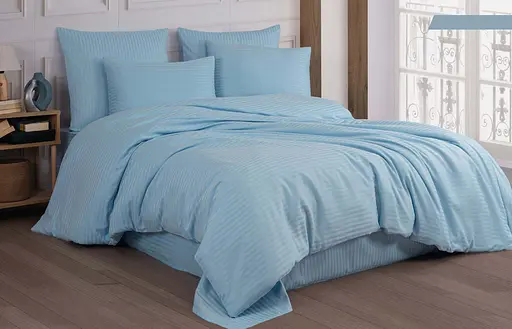 Постільна білизна Sky Blue Сатин-Stripe Cotton Shine pbe0052027 - фото 1