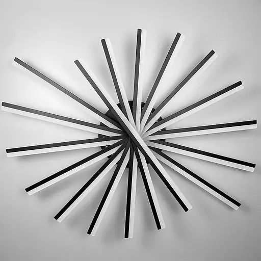 Люстра з геометричним дизайном у чорному корпусі | Арт. MJ 195/9 BK | Line F - фото 9