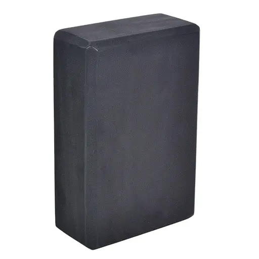 Блок для йоги MS 0858-11 этиленвинилацетат вспененный полимер средняя жесткость черный 23 × 15 × 7.5 см