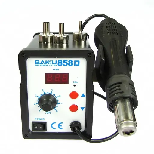 Паяльная станция Baku BK858D, фен с цифровым блоком регулировки (220V, 700W) - фото 1