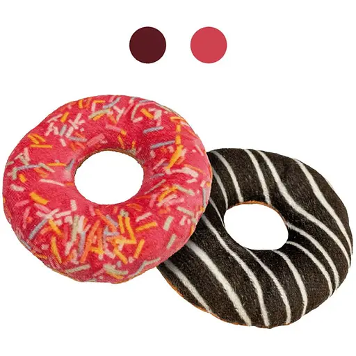 Игрушка для кошек Croci Пекарня Пончик розовый с кошачьей мятой 9 см