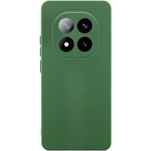 Чехол TPU Getman Liquid Silk Full Camera для Xiaomi Redmi Note 14 Pro+ 5G Зеленый / Dark green
