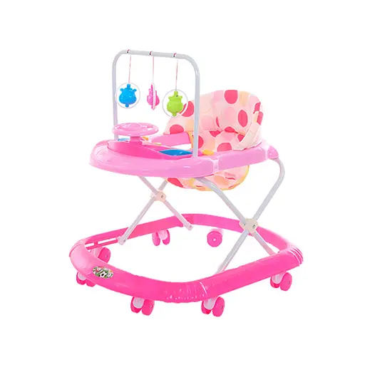 Ходунки дитячі BW2304 з брязкальцями 64x52x54 см Рожеві