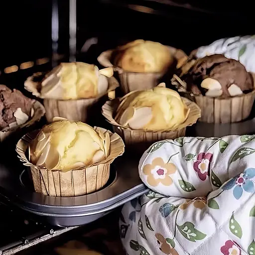 Форма для выпечки кексов и маффинов на 6 ячеек с антипригарным покрытием "Цветы №1" 26.5х18.5х2.8 см, A-plus Черный 83494 - фото 7