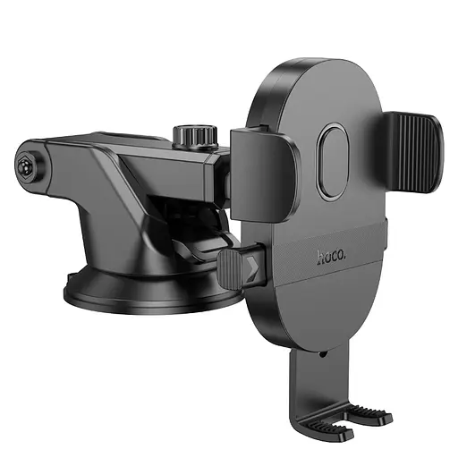 Автотримач для телефона HOCO H19 Mighty one-button car holder(center console) Black - фото 4