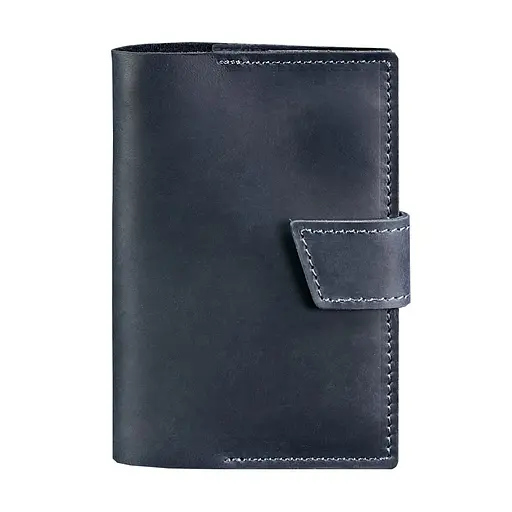 Шкіряна обкладинка для паспорта 4.0 синя - фото 7