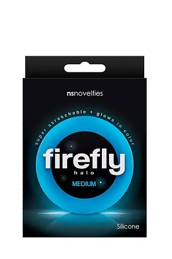 Эрекционное кольцо NS Novelties Firefly Halo Medium 5.3 см голубой - фото 2