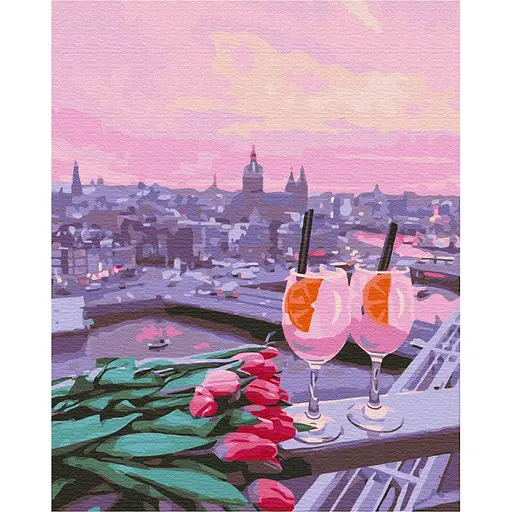 Картина по номерам Вид на розовый закат Brushme 40x50 см разноцветная 000276699