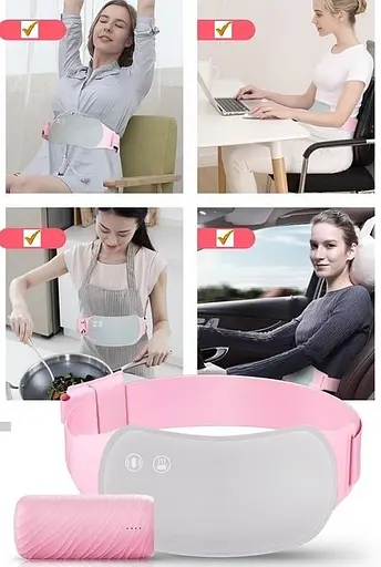 Жіночий зігріваючий пояс Benbo AM-166 USB (Рожевий) - фото 6