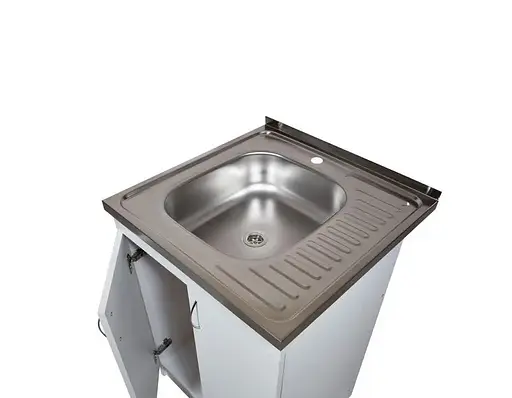 Кухонна тумба з накладною мийкою в комплекті ЛДСП 60х50х83 см Біла ( 52867-0113) - фото 3