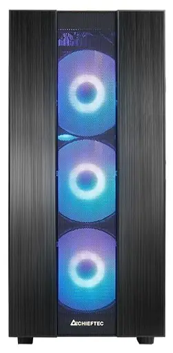 Корпус Chieftec HUNTER 2 GS-02B-OP 4x120 мм A-RGB, USB-C, ATX, без блока питания, черный (GS-02B-OP) Без блока питания - фото 2